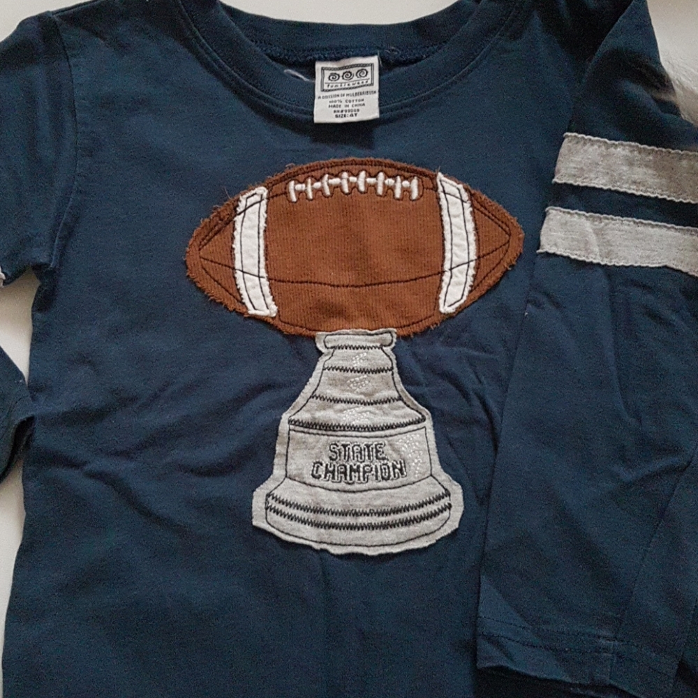 Boys 4T Football Long Sleeved Top Mulberribush